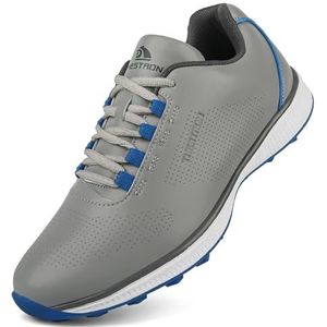 PENXZT Waterdichte en spikeloze golfschoenen voor heren Antislip, lichtgewicht en ademende golfsportsneakers,F,39 EU