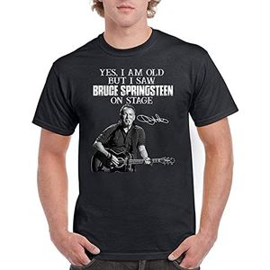 Yes I Am Old But I Saw Bruce-Springsteen On Stage T-Shirt Vintage Gift Black T-shirts & overhemden(Medium)