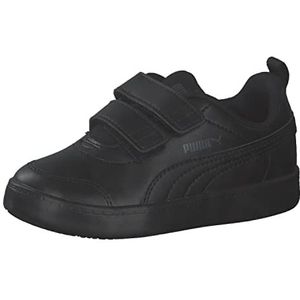 PUMA Courtflex V2 V Inf uniseks-baby Sneaker Low top, PUMA BLACK-DARK SHADOW, 21 EU