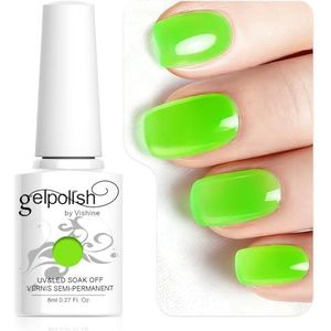 Vishine Soak-Off nagellak 8ml, semi-permanent, UV, LED, gel, manicure, onderlak, donkerroze (1554)