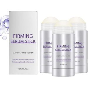 Retinol Huidverstevigingsstick met peptiden, antioxidanten, anti-aging gezicht, hals, borst, hydraterend, rimpelbehandeling voor het gladmaken van fijne lijntjes, matheid, diepe hydratatie (3 stuks)