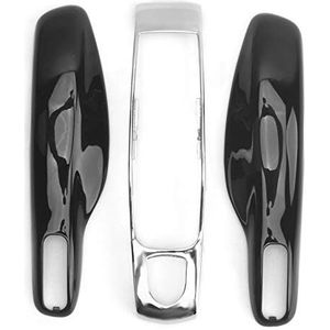 Afstandsbediening Sleutel Case, Auto Afstandsbediening Sleutelhanger Case Trim Beschermhoes Vervanging voor 911/Panamera/Macan/(Gebakken zwart + zilveren schelp)