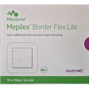 MEPILEX Border Flex Lite schuimverband 10x10 cm 5 st