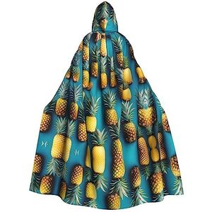 FRGMNT Ocean Beach Ananas print Unisex volledige lengte capuchon mantel feestmantel perfect voor carnaval carnaval cosplay