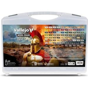 Acrylicos Vallejo 070172 Kleurenset Basis, meerkleurig, 77-delige set