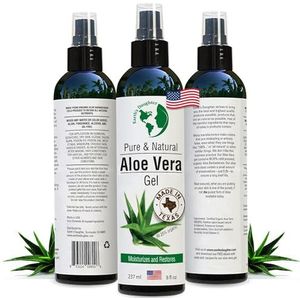 Earth's Daughter Biologische Aloë Vera Gel van 100% Pure en Natuurlijke Koud geperste Aloë - Geweldig voor Gezicht - Haar - Acne - Zonnebrand - Insectenbeten - Huiduitslag - Eczeem - 8 oz.