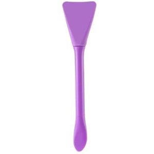 2 stuks dubbelkoppige siliconen maskerborstel met lepel zachte kop doe-het-zelf schoonheid modder film aanpassingsstaaf (paars)