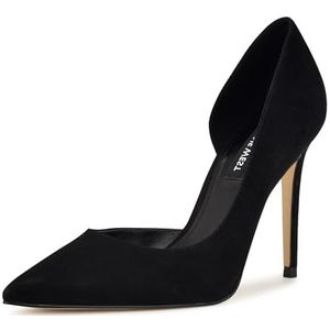 NINE WEST Folowe-pomp voor dames, Zwart Suede 008, 36 EU