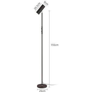 Vloerlamp Stevige luchtvaart aluminium vloerlamp, omhoog en omlaag, links en rechts draaibaar design staande lamp staand (Size : A)