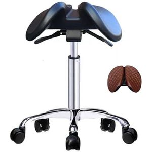 JAVPTAV Zadelstoel Split Rolling Stoel Ergonomische, Aanpassing Professionele Zadelkruk voor Tandheelkundige/Ziekenhuis/Schoonheidsplaats, 360 ° Rotatie Wielen (52-70 cm (20,5 ""- 27,5"") Hoogte)