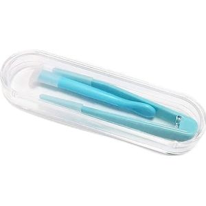 Galepromot Blue Contact Applicator, Contactlens Remover Tool, Contactlens Applicator Tool, Inserter/Remover+Pincet met zachte punt, voor contactlenzen Gezondheid en Huishouden, Contactlens Cases