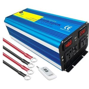 Omvormer 8000W Zuivere Sinusgolf DC 12V/24V/48V Naar AC 110V/127V/220V Afstandsbediening Draagbare Auto-omvormer EU-VS-aansluiting(48V 220V 60hz UN)