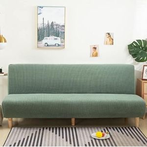 Armless Sofa Hoes Waterdichte Futon Hoes Stretch Spandex Groen Volledige Koningin Met Armen Kleine/twin/full Size Slaapbank Covers Sofa Hoes Meubelbeschermer Met Elastische Bodem Voor