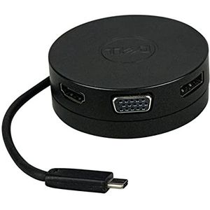 DELL DA-300 Draadloze USB 3.0 (Gen 1) Type-C zwart - notebook-dockingstations & portretpliators (kabel, USB 3.0 (Gen 1) Type-C, USB type A, 7200Mbit/s, zwart, Dell)