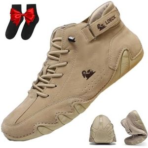 Vogldeck - Waterdichte en ademende orthopedische schoenen voor mannen vrouwen, lichtgewicht ademende handgemaakte sneakers, casual instapschoenen, Kaki, 37 EU