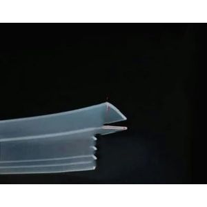 2 meter/partij verbrede F/h-vorm siliconenrubber doucheruimte deur vensterglas afdichting strip tochtstrip voor 6/8/10/12 mm glas-F12mm x 2 meter