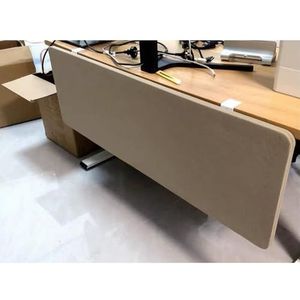 60 cm hoog privacyscherm for bureaus, geluiddicht privacypaneel onder bureau, scheidingsscherm for bureaus om lawaai en visuele afleidingen te verminderen(Camel,Lenght 80cm/31.4in)