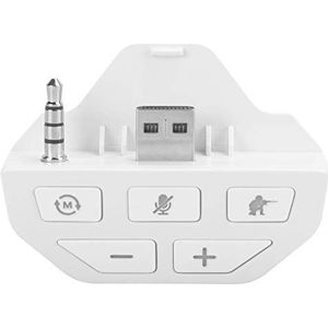 Xbox One Stereo Headset Adapter Controller, Draadloze Multi-Audio Mode Audio Adapter Met 3,5 mm Plug, Verstelbare Controller Geluidsverhoger voor Xbox, Gamepad (wit)