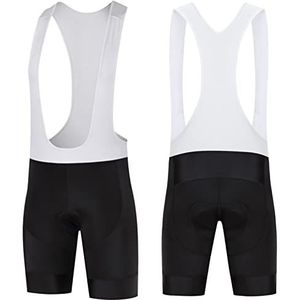 Fietsbroek, puur zwart, fietsbroek voor heren, zomer 19D gel pad fiets koersbroek MTB, vochtfietsen shorts voor fietsen, sporten racen (witte shorts, 4X-Large)