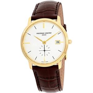 Frederique Constant Geneve Slimline Ladies and Gents Small Second FC-245V4S5 uniseks horloge, Riem