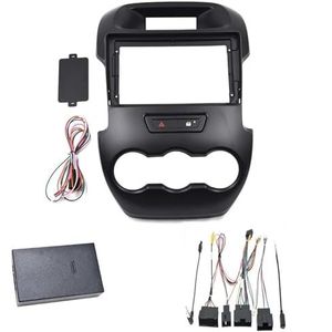 Autoradiopaneel Voor F&ord Voor Ranger 2011-2015 Autoradio Dashboardframe Radiospeler 9 Inch 2 DIN Auto DVD Paneel Dashboard Kit Frame Autoradioframe(Black-canbus)