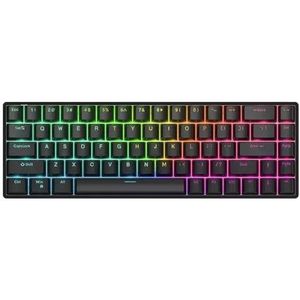 QPSJXN RAVEN68 Mechanisch gamingtoetsenbord, bekabeld, met magnetische schakelaar, 8K, snelle trigger, compatibel met pc, accessoires voor gamers, pc (zwart-RGB)