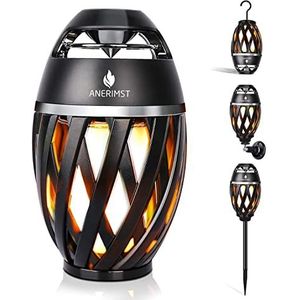 ANERIMST Bluetooth-luidspreker voor buiten, geschenken voor mannen, vrouwen, papa, moeder, waterdichte, draadloze zaklamp, led-licht, vlamluidspreker voor campingaccessoires, luide toon
