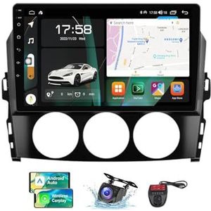 Android 13 Autoradio 9 Duim Touch Display Voor Mazda MX-5 3 NC 2008-2015 Met Draadloze Carplay Android Auto/4G WiFi/FM RDS DAB+/Buletooth 5.0/Bediening op het stuur + Camera en DVR(NF-5)
