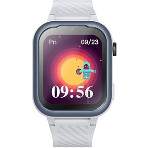 Garett ESSA 4G Smartwatch voor kinderen, 4,6 cm (1,83 inch), IP67, GPS, Bluetooth, SOS, stappenteller, slaapmonitor, grijs, Grijs, strepen