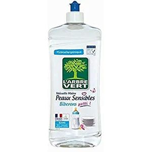 L'Arbre Vert Ecolabel Handservies voor de gevoelige huid Ook flesjes - Hypoallergeen - 97% ingrediënten van natuurlijke oorsprong -750 ml