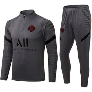 Parijs Voetbal Trainingspak, Sportkleding Met Lange Mouwen Voor Kinderen Heren, Voetbaltrui 23/24 Paris Voetbal Trainingspak Joggingpak, Voetbaltrainingsset Cadeau Voor Voetbalfans (H,M)