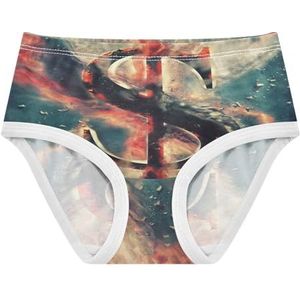 YOUJUNER Meisjesondergoed Galaxy Dollar Sign Peuter Onderbroek Katoenen Broek Kleine Meisjes Slips Comfort Kids Onderbroek, Meerkleurig, 3 jaar
