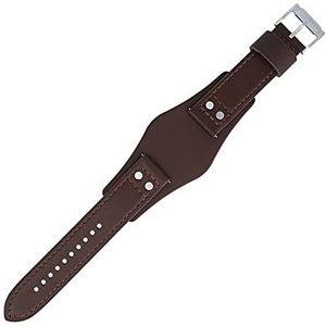 FOSSIL Horlogeband 22 mm leer bruin zilver - CH-2891 | LB-CH2891