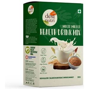 Desi Nutri Multi Millet Health Drink Mix | Ready to Health Drink Mix | Millet Health Drink Mix | Health Drink Mix - 250 gms | Rich in Iron and Fiber