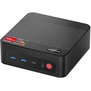 BOSGAME P4 Plus Dual 2.5G LAN mini gaming-pc, AMD Ryzen 7 5825U processor (tot 4,5 GHz), Windows 11 Pro mini-computer, 32 GB DDR4 RAM, 1 TB PCIe 4.0 SSD, mini-gaming-desktop-pc