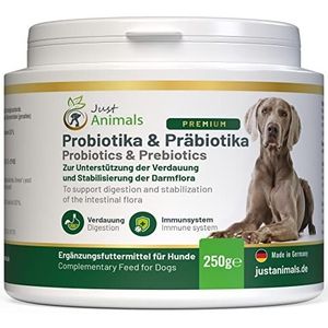 Just Animals Probiotica en prebiotica voor honden ter ondersteuning van de spijsvertering