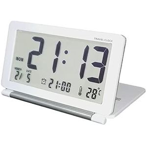 EDFCVG Reizen Klok Digitale Wekkers Stille Elektronische LCD Scherm Vouwen Bureau Horloge Temperatuur Datum Tijd Snooze Klok(D)
