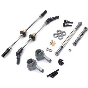 Mang Niu 1/12 MN98 99S D90 D91 D96 V1 afstandsbediening auto metalen upgrade voor- en achteras accessoires(Dark Grey)