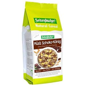 Seitenbacher Muesli Choco Koning / King I Choco halve bollen I tarwevrij I zonder rozijnen | 6 stuks (6 x 375 g)