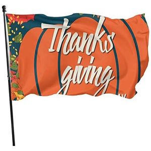 Vlag 90 x 150 cm, Thanksgiving strandvlaggen kamerdecoratie vlaggen banner lichtgewicht activiteitenvlag, voor vieringen, carnaval, festival