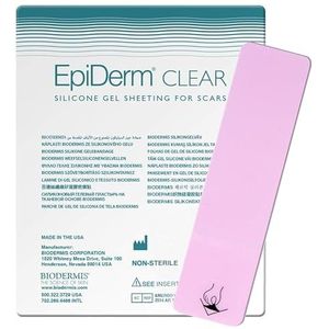 BIODERMIS - EpiDerm Siliconen Littekenpleister | Vermindert Littekenzichtbaarheid | Herbruikbaar en Aanpasbaar | Medische Siliconen, Nude, 3,6x15cm