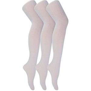 SockSnob 3 paar glitter panty voor dames | dames glanzende glitter panty, Wit/Zilver Chevron, one size