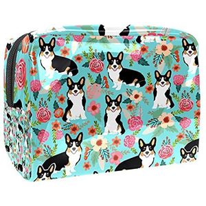 Geel Daisy Patroon Make-up Tas voor Portemonnee Draagbare Reizen Organizer Tas voor Toiletartikelen Schoonheid Tas voor Vrouwen