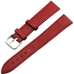 LUGEMA Hoge Kwaliteit Lederen Horloge Band 10/12/14/16/18/20/22/24mm Breedte Effen Kleur Horlogebandje Riem Horlogebanden Horloges Accessoires (Color : Red, Size : 24mm)