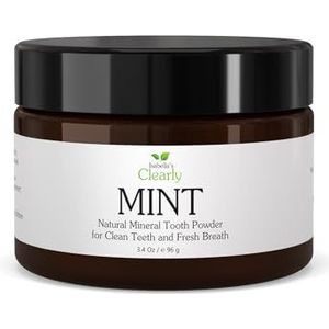 Isabella's Clearly Isabella's Clearly MINT, natuurlijk remineraliserend tandpoeder voor gezonde tanden en tandvlees, gevoelige tanden, tegen gaatjes. Whitening Fluoridevrije tandpasta voor volwassenen en kinderen (verse munt) (100 g)