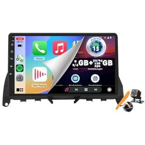 YLOXFW Auto Stereo Android 15.0 Radio Sat Nav voor C-Class 3 W204 S204 2006-2011 GPS Navi 9'' Cartablet Multimedia Video Player FM BT Ontvanger met Carplay 4G 5G WiFi DSP SWC,Y700s