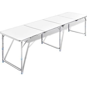 CBLDF Opvouwbare campingtafel in hoogte verstelbaar aluminium 240 x 60 cm