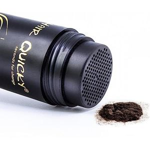 Hair Quicky® Premium Hair Fibers, shaar, direct effect bij geheime hoeken, gedeeltelijke gladheid, haaruitval en licht haar, voor mannen en vrouwen, natuurlijke keratine |12g | medium bruin