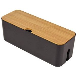 Kabelmanagementbox - Power Stripe Organizer - Corduroy - Zwart - ABS-Materiaal