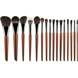 Make-upborstel Houten handvat Synthetische borstel Make-uptool for beginners Cosmet (Size : S-16)